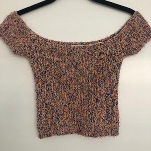 Urban Outfitters Off The Shoulder Knit Crop Top